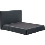 Antracitově šedá dvoulůžková postel s čelem Kave Home Jaira 180 x 200 cm