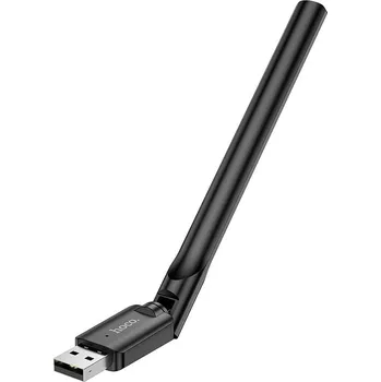 Síťová karta Bezdrátová síťová karta HOCO s externí anténou USB Wifi4 HI32 černá