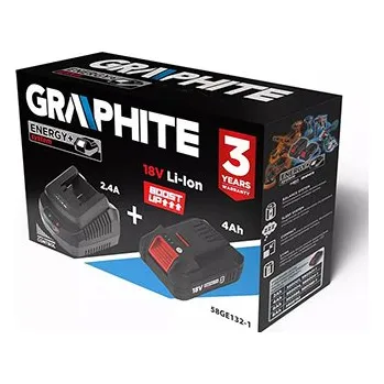Sada baterie a nabíječky, 58GE132-1, 4 ah baterie + nabíječka, BOOST UP, GRAPHITE