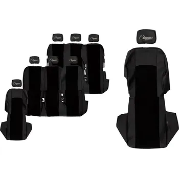 Ochranný autopotah Potahy sedadel (8) - Elegance S, RENAULT TRAFIC II (01.2001-02.2014) & OPEL VIVARO I (01.2001-02.2014) & NISSAN PRIMASTAR (01.2001-02.2014) - verze pro 8 cestujících; 3 řady sedadel; sedadlo pro jednoho cestujícího 1+1