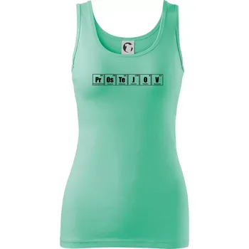 Dámské tričko Periodická tabulka Prostějov - Dámské tílko - XS ( Mátová )