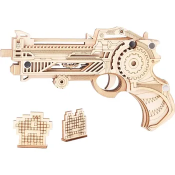 Puzzle Woodcraft Dřevěné 3D puzzle Zbraň na gumičky Virbius