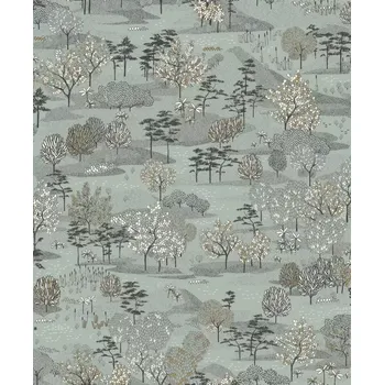 Tapeta Vliesová tapeta na zeď Caselio 103047954, květy, listy, mint Mintová