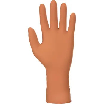 Vyšetřovací rukavice Mercator Medical Nitrilové rukavice Mercator NITRILEX High risk,nepudr., oranžové, 100 ks Velikost: XL