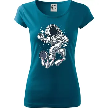Dámské tričko Astro bowling - Dámské triko Pure - S ( Petrolejová )