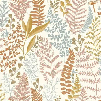 Tapeta Vliesová tapeta na zeď Caselio 102924366, květy, listy, oranžová, bílá Bílá;Oranžová