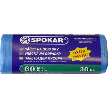 Pytle na odpadky SPOKAR sáčky na odpadky extra pevné 60L - 30 ks