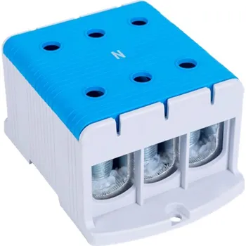 svorka Kompaktní svorka na DIN lištu a montážní desku, modrá, 35-240mm2 FLEAL-240