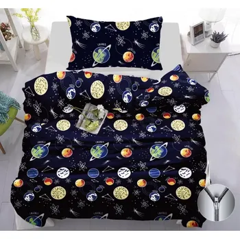 Povlečení NOVINKA 2025! BAVLNĚNÉ OBOUSTRANNÉ POVLEČENÍ 140x200/70x90 cm - PLANETKY