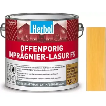 Lak na dřevo Herbol Offenporig Imprägnier-Lasur FS - impregnační tenkovrstvá lazura Jasan 5L