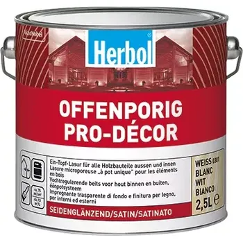 Lak na dřevo Renovační Lazura na dřevo HERBOL Offenporig Pro-Decor odstín ocker Bezbarvá 0,75L