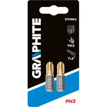 Bit Graphite Bity do šroubováků PH3x25mm 1/4" 2ks 57H962