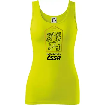 Dámské tričko Narozena v ČSSR - Dámské tílko - S ( Limetková )