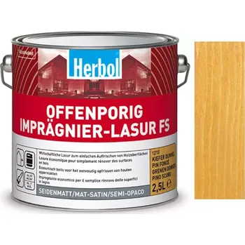 Lak na dřevo Herbol Offenporig Imprägnier-Lasur FS - impregnační tenkovrstvá lazura Pinie 2,5L