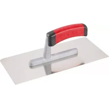 Zdenické nářadí FESTA hladítko nerez hladké, 2 oblé rohy, 280 x 130 mm, gumová rukojeť