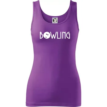 Dámské tričko Bowling nápis - Dámské tílko - XL ( Fialová )