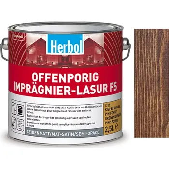 Lak na dřevo Herbol Offenporig Imprägnier-Lasur FS - impregnační tenkovrstvá lazura Kaštan 2,5L
