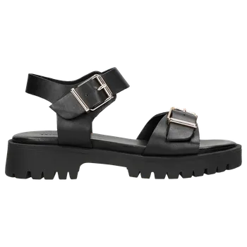 Dámské sandále Černé Dámské Sandály Z Lícové Kůže Wojas 7610851 39
