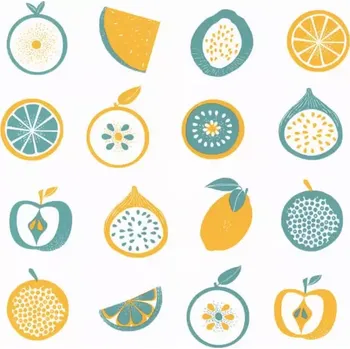 Tapeta Vliesová tapeta na zeď Caselio 100646065, kolekce BISTROT D´ALICE Béžová;Krémová;Modrá;Žlutá