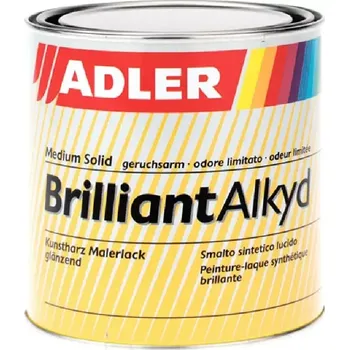 Lak na dřevo Adler BrilliantAlkyd Q10 bílá - Rozpouštědlový vrchní krycí lak Bílá 2,5L