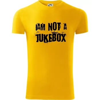 Pánské tričko Iam not a jukebox - na prsou - Viper FIT - Pánské zůžené tričko - 2XL ( Žlutá )