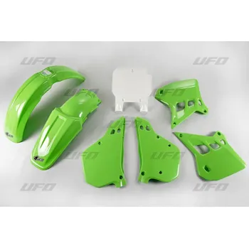 UFO kompletní sada plastů KAWASAKI KX 125 90-91, barva (zelená/bílá) (KA196E999) (UFO kompletní sada plastů KAWASAKI KX 125 90-91, barva (zelená/bílá) (KA196E999))