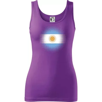 Dámské tričko Argentina vlajka tečkovaná - Dámské tílko - XL ( Fialová )