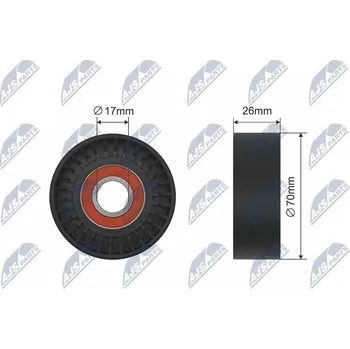 Napínací kladka, žebrovaný klínový řemen NTY RNK-VW-000