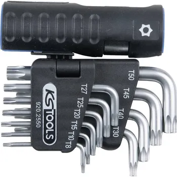 KS Tools 920.2550 TX sada klíčů TB 8, TB 10, TB 15, TB 20, TB 25, TB 27, TB 30, TB 40, TB 45, TB 50 10dílná