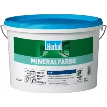 Fasádní barva Fasádní vápená barva HERBOL Mineralfarbe 12,5L - Bílá