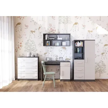 Dětský pokoj Dětský pokoj SMYK II/ARIELA šedá/bílá, sestava C