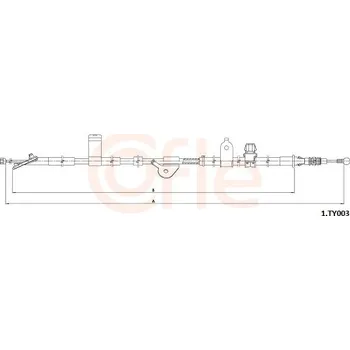 Autodíl Lanovod parkovací brzdy COFLE 92.1.TY003