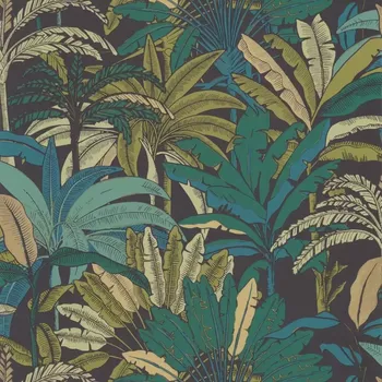 Tapeta Vliesová tapeta na zeď Caselio 102309759 ESCAPADE Černá;Zelená