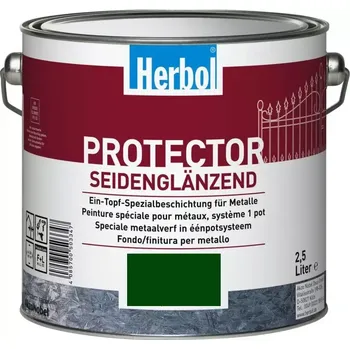 Lak na dřevo Barva na kov HERBOL Protector Moosgruen RAL 6005 - Tmavě zelená - míchaný odstín Tmavě zelená 1L