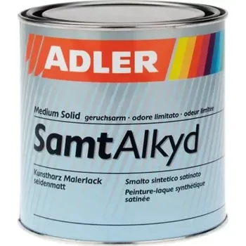 Lak na dřevo Adler SamtAlkyd Q10 bílá - Rozpouštědlový vrchní lak Bílá 2,5L