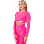 Crussis Crop Top dámský dlouhý rukáv NEON PINK XS.CSW-126-XS