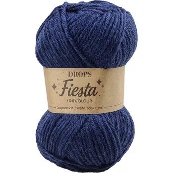 Příze Drops Fiesta uni colour 09 navy modrá