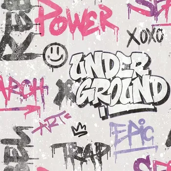 Tapeta Vliesová tapeta na zeď 16612, Friends and Coffee II Fialová;Šedá