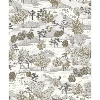 Tapeta Vliesová tapeta na zeď Caselio 103040924, květy, listy Černobílá