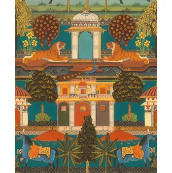 Tapeta Vliesová tapeta na zeď Rasch 746211, Indian style Pestrobarevná