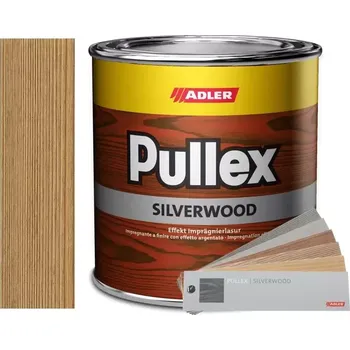 Lak na dřevo Adler Pullex Silverwood - efektní lazura na dřevo Smrk světlý žíhaný 0,75L