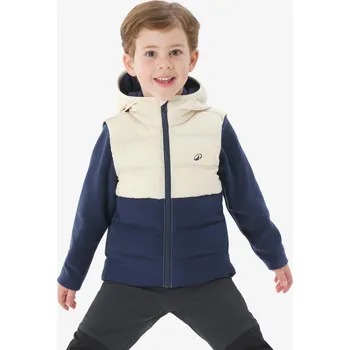 Pánská vesta QUECHUA Dětská turistická prošívaná vesta NH 500 2 ROKY BÉŽOVÁ|MODRÁ