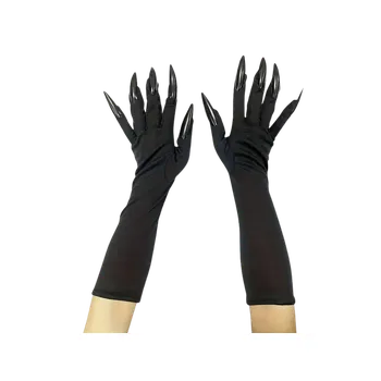 Smiffys.com Rukavice + nehty Barva: Černá