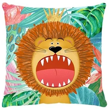 Dekorativní polštářek Polštářek, bavlna, Lev, 38x38 cm