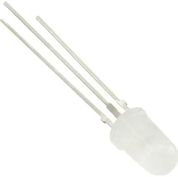 Dioda Vishay TLUV5300 LED s vývody červená, zelená kulatý 5 mm 2.5 mcd, 2.5 mcd 60 ° 30 mA 2 V, 2.4 V