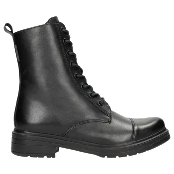 Dámské polobotky Černé Kožené Dámské Kotníkové Boty Se Zateplením Wojas 6402659 39