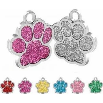 psí známka Psí kočičí známka s glitry Modrá