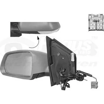 Auto zrcátko Vnější zpětné zrcátko VAN WEZEL 5828813