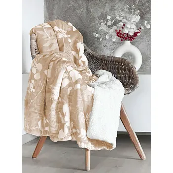 deka Oboustranná deka s beránkem - Louka béžová II. jakost