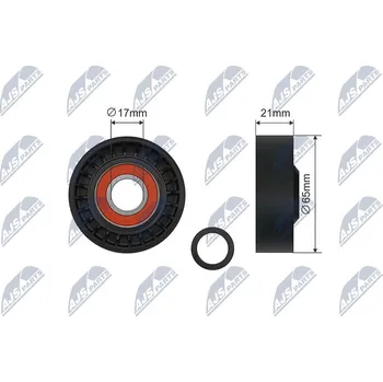 Napínací kladka, žebrovaný klínový řemen NTY RNK-VV-014